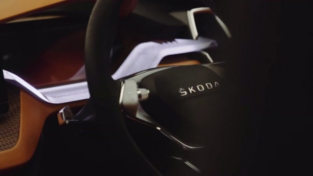 2023 Skoda Vision IN steering wheel